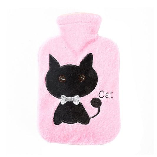 Hot Compress Stomach Hot Water Bottle Flannel Cover Cartoon Hand Warmer(Pink) - Hot Water Bags by PMC Jewellery | Online Shopping South Africa | PMC Jewellery | Buy Now Pay Later Mobicred