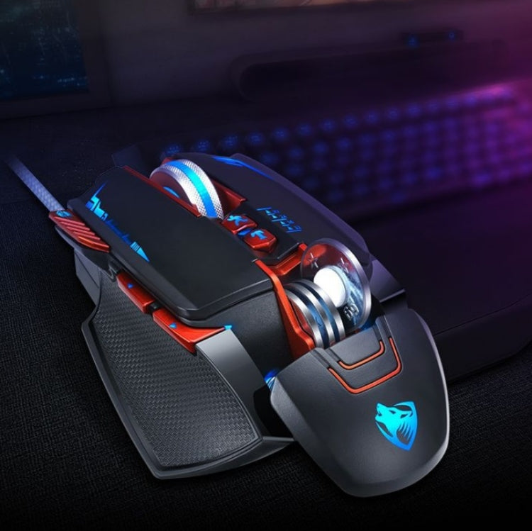 T-WOLF V9 8 Keys 3200 DPI Gaming Macro Definition Mechanical Wired Mouse(Silver) - Wired Mice by T-WOLF | Online Shopping South Africa | PMC Jewellery | Buy Now Pay Later Mobicred