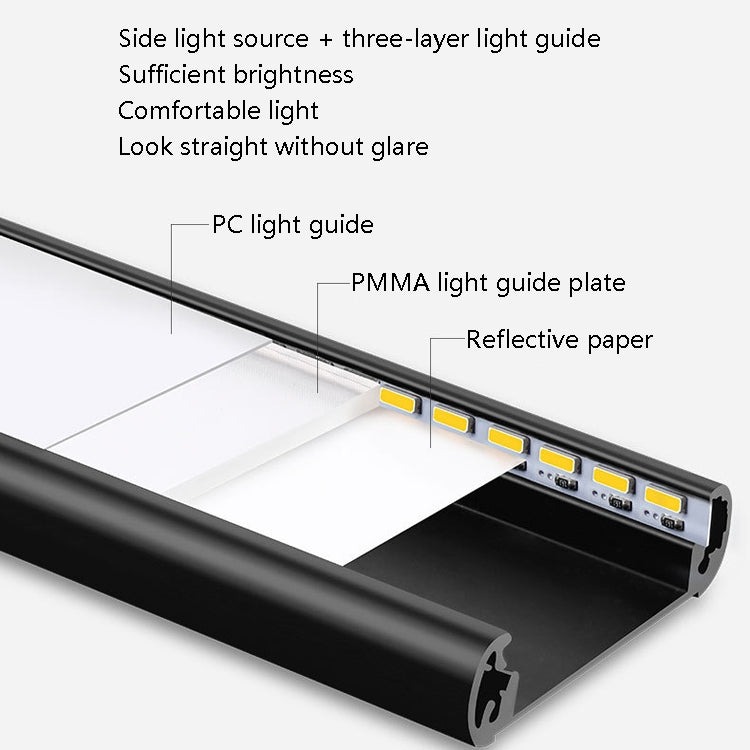 Intelligent Automatic Human Body Induction Wireless LED Lamp 60cm(Black + Warm Light) - Sensor LED Lights by PMC TechLife | Online Shopping South Africa | PMC TechLife | Buy Now Pay Later Mobicred