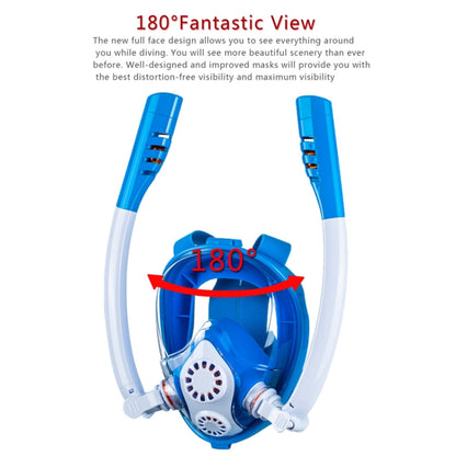 Kids Double Tube Full Dry Silicone Diving  Snorkeling Mask Swimming Glasses, Size: XS(White Blue) - Diving Mask by PMC Jewellery | Online Shopping South Africa | PMC Jewellery | Buy Now Pay Later Mobicred