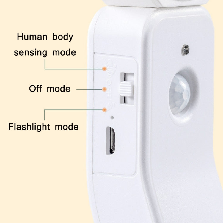 1.2W LED Intelligent Human Body Induction USB Charging Night Light, Light color: Sensor White Light - free shipping - PMC TechLife - Order now!