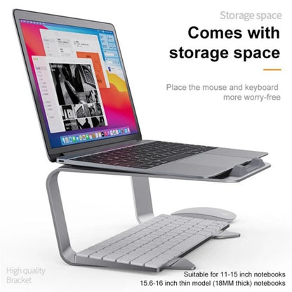 BONERUY P49 Aluminium Alloy Heat-Dissipating Notebook Holder Storage Heightened Holder(Grey) - Laptop Stand by BONERUY | Online Shopping South Africa | PMC Jewellery | Buy Now Pay Later Mobicred