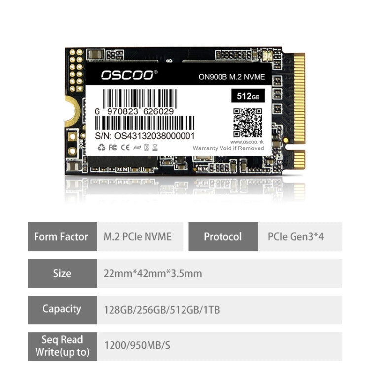 OSCOO ON900B 3x4 High-Speed SSD Solid State Drive, Capacity: 1TB - Solid State Drives by OSCOO | Online Shopping South Africa | PMC Jewellery | Buy Now Pay Later Mobicred