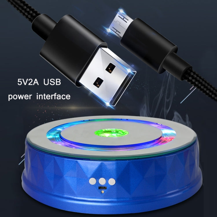 LED Light Electric Rotating Turntable Display Stand Video Shooting Props Turntable(Blue) -  by PMC TechLife | Online Shopping South Africa | PMC TechLife | Buy Now Pay Later Mobicred