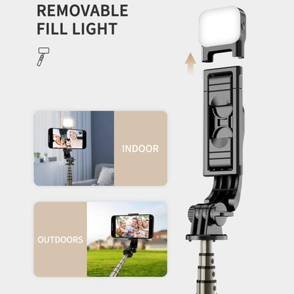 Mini Selfie Stick Integrated Multifunctional Bluetooth Selfie, Specification: Q10S 70cm With Fill Light - Selfie Sticks by PMC Jewellery | Online Shopping South Africa | PMC Jewellery | Buy Now Pay Later Mobicred