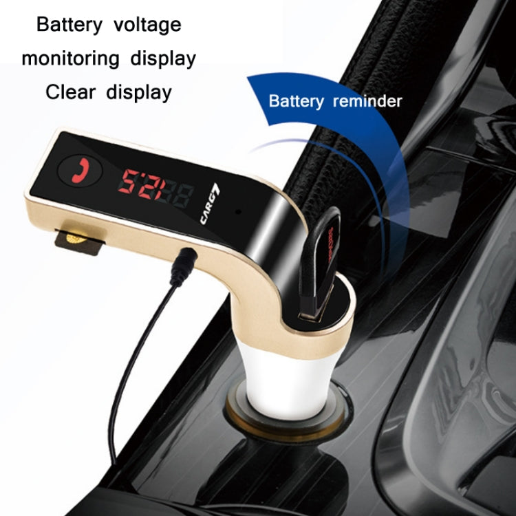 G7 Car Hands-Free Bluetooth FM Player MP3(Rose Gold) - Bluetooth Car Kits by PMC TechLife | Online Shopping South Africa | PMC TechLife | Buy Now Pay Later Mobicred