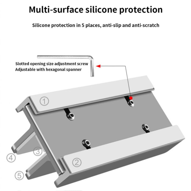 Aluminum Alloy Laptop Tablet Phone Storage Stand, Color: L400 Single Slot (Gray) - Laptop Stand by PMC Jewellery | Online Shopping South Africa | PMC Jewellery | Buy Now Pay Later Mobicred