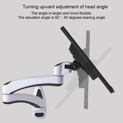 Gibbon Mounts FE112W Wall-Mounted Dual-Section Telescopic Monitor Stand(White) - Laptop Stand by Gibbon Mounts | Online Shopping South Africa | PMC Jewellery | Buy Now Pay Later Mobicred