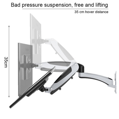 Gibbon Mounts GM112W Wall-Mounted Gas Spring Lifting Computer Monitor Stand(Factory Color) - Laptop Stand by Gibbon Mounts | Online Shopping South Africa | PMC Jewellery | Buy Now Pay Later Mobicred