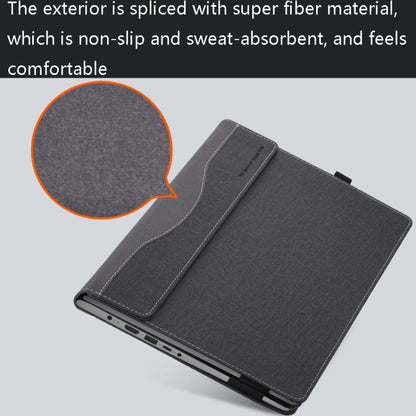 Laptop PU Leather Protective Case For IdeaPad C340 14 inch(Dark Gray) - 14.1 inch by PMC Jewellery | Online Shopping South Africa | PMC Jewellery | Buy Now Pay Later Mobicred