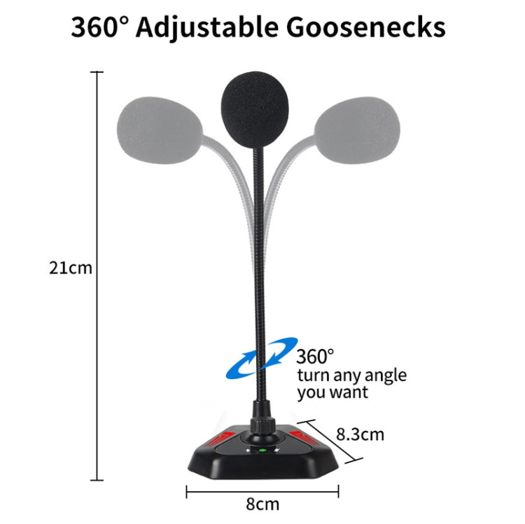 MI520 Desktop Computer Gooseneck Condenser Microphone 6.35mm Interface - Microphone by PMC Jewellery | Online Shopping South Africa | PMC Jewellery | Buy Now Pay Later Mobicred