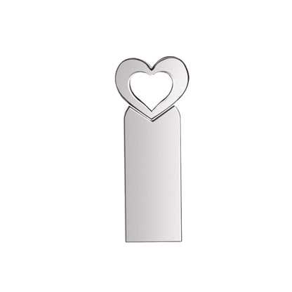 Zshqu2 Heart-Shaped USB 2.0 High Speed Metal USB Flash Drives, Capacity: 128GB(White) - USB Flash Drives by PMC Jewellery | Online Shopping South Africa | PMC Jewellery | Buy Now Pay Later Mobicred