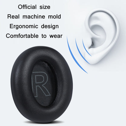 2pcs Protein Leather Sponge Earphone Cover For Anker Soundcore Life Q20 (Black) - Earmuff & Pad by PMC Jewellery | Online Shopping South Africa | PMC Jewellery | Buy Now Pay Later Mobicred