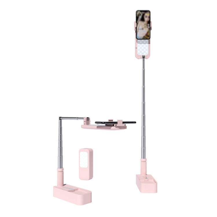 V6 360-Degree Rotating Double-Sided Light-Filling Live Bracket(Pink) - Stand by PMC TechLife | Online Shopping South Africa | PMC TechLife | Buy Now Pay Later Mobicred