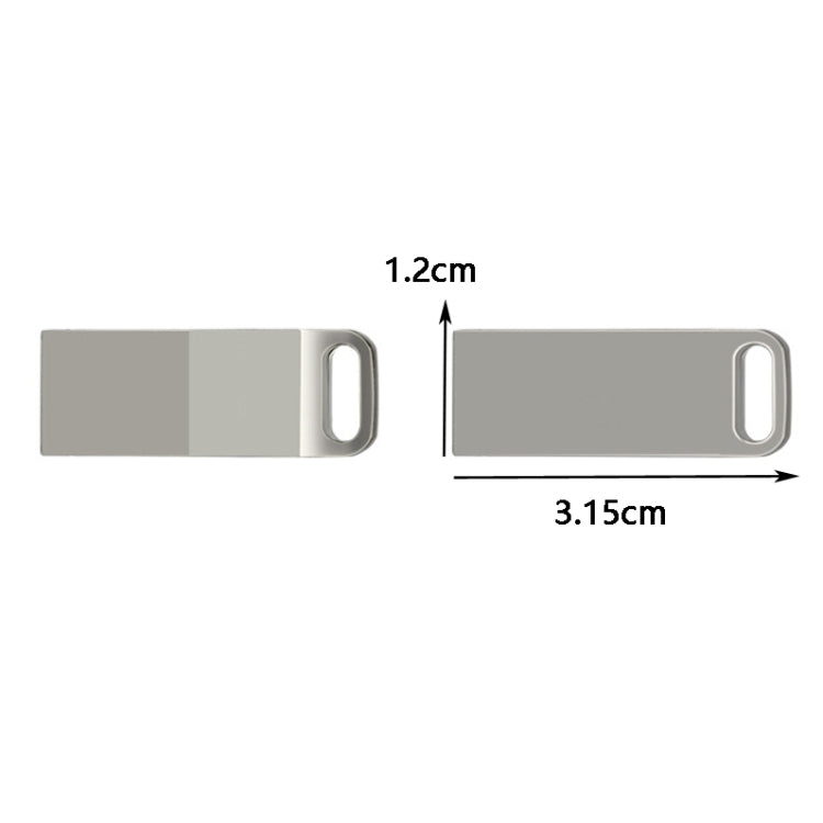 JHQG1 Step Shape Metal High Speed USB Flash Drives, Capacity: 64GB(Silver Gray) - USB Flash Drives by PMC Jewellery | Online Shopping South Africa | PMC Jewellery | Buy Now Pay Later Mobicred