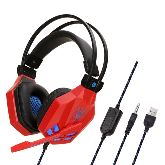 Soyto SY850MV Luminous Gaming Computer Headset For PS4 (Red Blue) - Multimedia Headset by Soyto | Online Shopping South Africa | PMC Jewellery | Buy Now Pay Later Mobicred