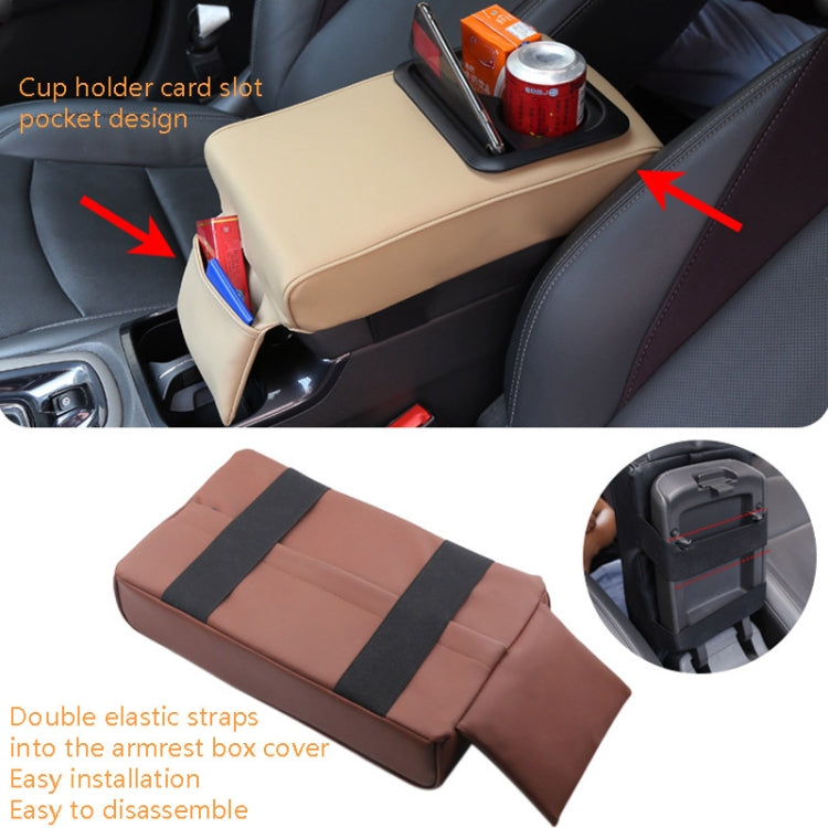 Car Armrest Box Increased Support With Rear Seat Water Cup Holder(Black) - Seat Accessories by PMC Jewellery | Online Shopping South Africa | PMC Jewellery