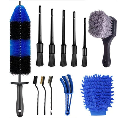 12 PCS / Set Car Tire Slight Cleaning Brush( A) - Car washing supplies by PMC Jewellery | Online Shopping South Africa | PMC Jewellery | Buy Now Pay Later Mobicred