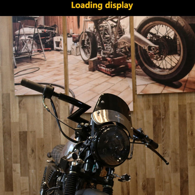 HONGPA DY-002 5-7 Inch Retro Motorcycle Modified PC Windshield(Black) - Others by HONGPA | Online Shopping South Africa | PMC Jewellery | Buy Now Pay Later Mobicred