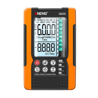 ANENG Automatic Intelligent High Precision Digital Multimeter, Specification: Q60s Voice Control(Orange) - Digital Multimeter by ANENG | Online Shopping South Africa | PMC Jewellery | Buy Now Pay Later Mobicred