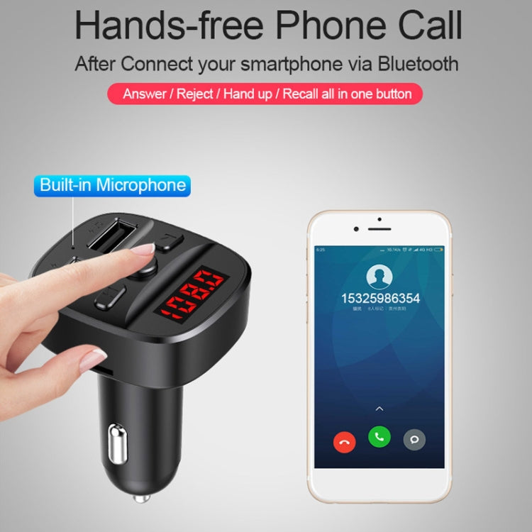 T60 Car MP3 Bluetooth Player Charger - Bluetooth Car Kits by PMC TechLife | Online Shopping South Africa | PMC TechLife | Buy Now Pay Later Mobicred