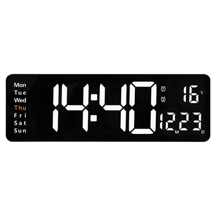 6626 Living Room Wall-Mounted Large Screen Display LED Digital Clock, Color: White Temperature - Wall Clock by PMC Jewellery | Online Shopping South Africa | PMC Jewellery