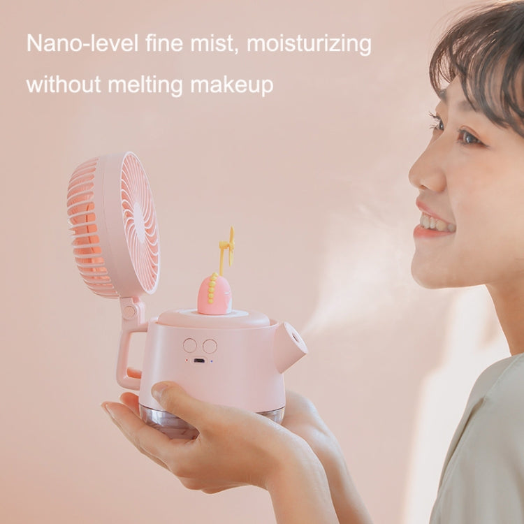 A04a USB Cute Pet Kettle Spray Desktop Fan(Pink Small Dinosaur) - Electric Fans by PMC TechLife | Online Shopping South Africa | PMC TechLife | Buy Now Pay Later Mobicred
