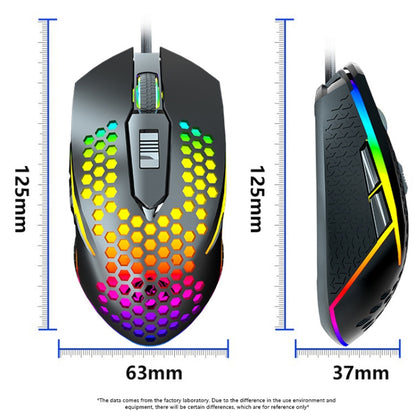 LEAVEN S50 6Keys Macro Definition Programmable RGB Lighted Gaming Wired Mouse, Cable Length: 1.5m(Pink) - Wired Mice by LEAVEN | Online Shopping South Africa | PMC Jewellery | Buy Now Pay Later Mobicred