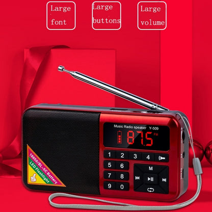 Bluetooth Card Radio Digital FM Player, Specifications: Y-509FM (No Solar Panel)(Gold) - Radio Player by PMC Jewellery | Online Shopping South Africa | PMC Jewellery | Buy Now Pay Later Mobicred