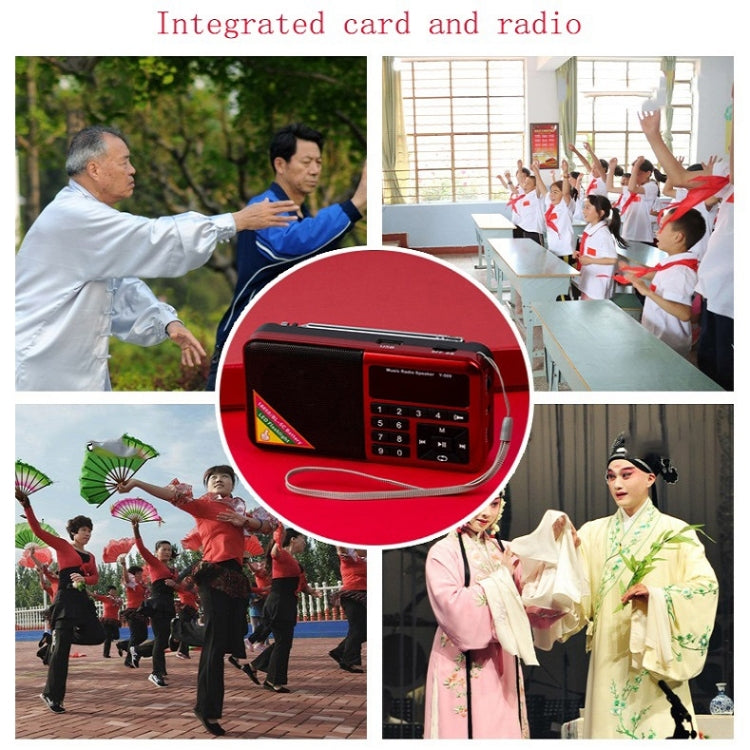 Bluetooth Card Radio Digital FM Player, Specifications: Y-509FM (No Solar Panel)(Black) - Radio Player by PMC TechLife | Online Shopping South Africa | PMC TechLife