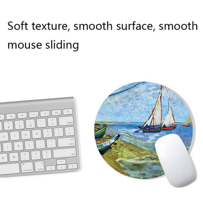 400x900x5mm Locked Am002 Large Oil Painting Desk Rubber Mouse Pad(Seaside Boat) - Mouse Pads by PMC Jewellery | Online Shopping South Africa | PMC Jewellery | Buy Now Pay Later Mobicred