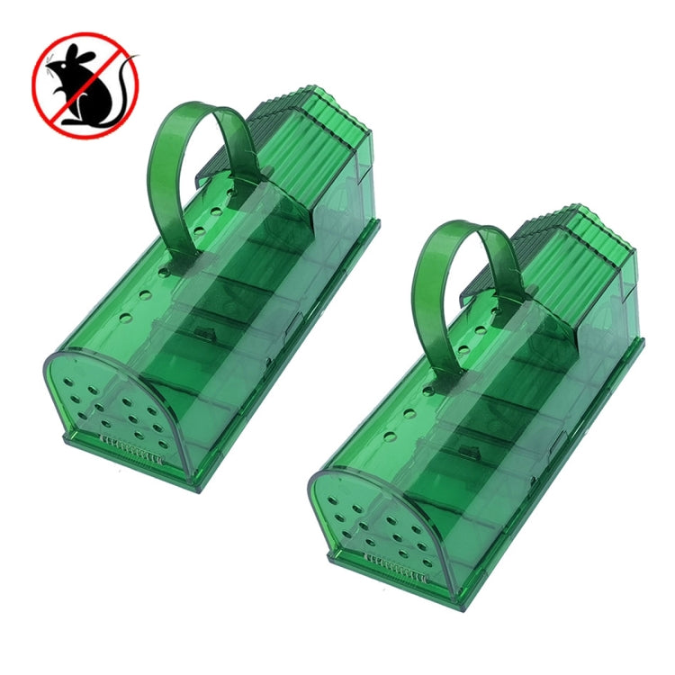 2 PCS  Large Plastic Mousetrap Mouse Cage Pedal Trap(Green) - Traps by PMC Jewellery | Online Shopping South Africa | PMC Jewellery | Buy Now Pay Later Mobicred