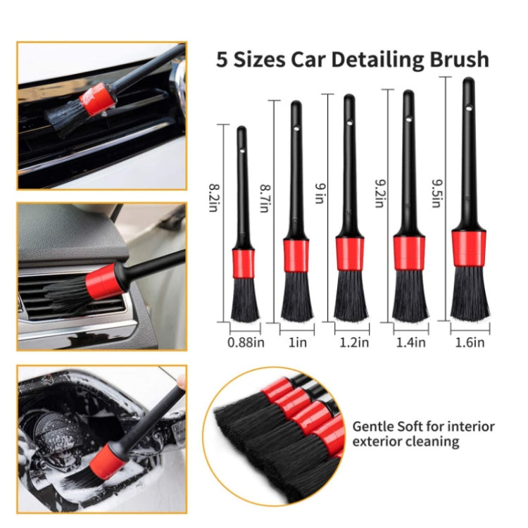 16 PCS / Set Car Washing Tool Brush Drill Cleaning Brush Tire Cleaning Floor Brush(Red) - Car washing supplies by PMC Jewellery | Online Shopping South Africa | PMC Jewellery | Buy Now Pay Later Mobicred