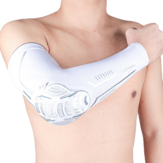 Outdoor Sports Honeycomb Anti-collision Compression Arm Guard, Color: M (White) - Sports Safety by PMC Jewellery | Online Shopping South Africa | PMC Jewellery | Buy Now Pay Later Mobicred