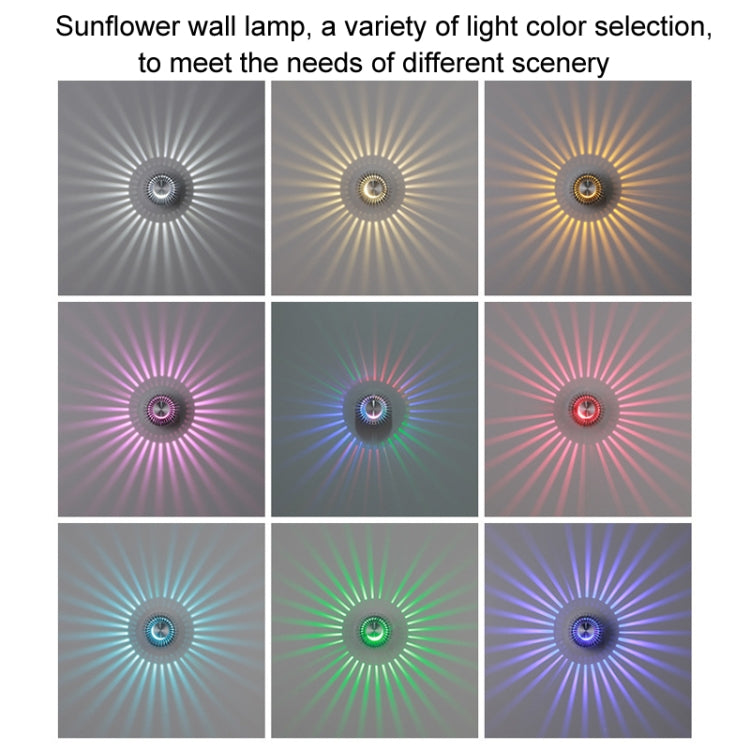 LED Aluminum Aisle Light Sunflower Corridor Lamp Decorative Light, Power source: Visible Installation 3W(Green) - Novelty Lighting by PMC TechLife | Online Shopping South Africa | PMC TechLife | Buy Now Pay Later Mobicred