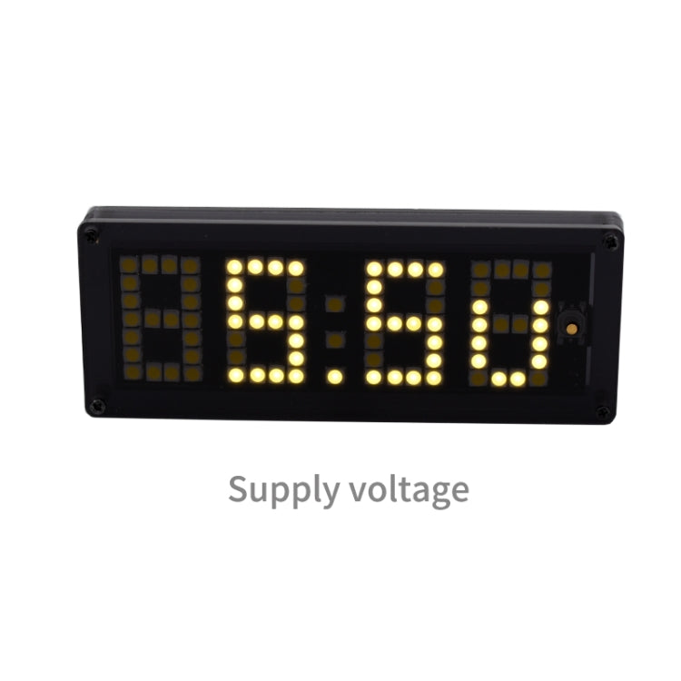 LED Dot Matrix Clock Car Thermometer Battery Voltage Measurement(White) - Clocks & Car Meters by PMC Jewellery | Online Shopping South Africa | PMC Jewellery | Buy Now Pay Later Mobicred