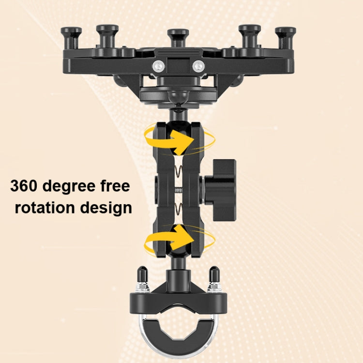 Motorcycle Bracket Crab Navigation Phone Bracket,Style： M10 +Anti-theft Buckle - Holder by PMC Jewellery | Online Shopping South Africa | PMC Jewellery | Buy Now Pay Later Mobicred