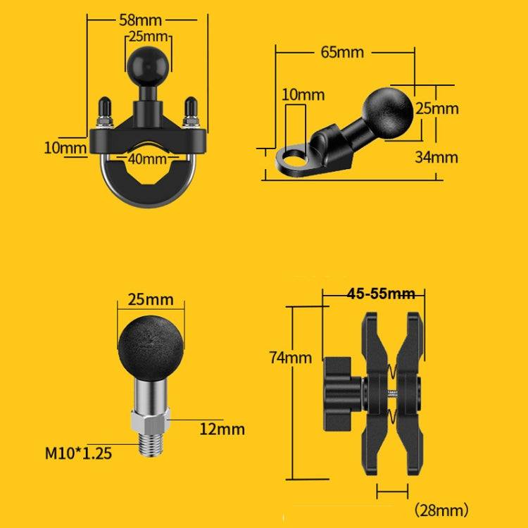 Motorcycle Bracket Crab Navigation Phone Bracket,Style： Y-type+QC3.0 Dual USB Charge - Holder by PMC Jewellery | Online Shopping South Africa | PMC Jewellery | Buy Now Pay Later Mobicred