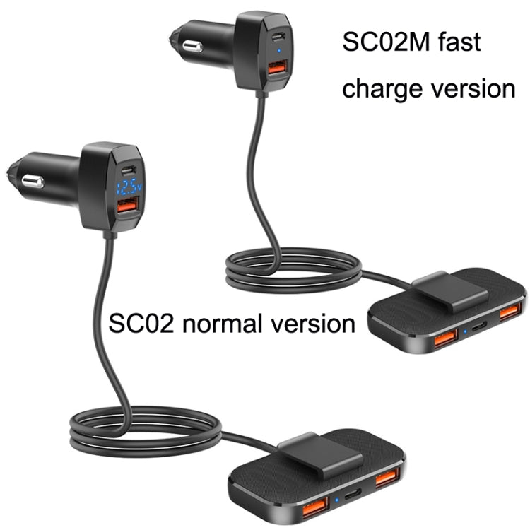 SC02 5 In 1 Mobile Phone Fast Recharge Car Charger - Cigar Socket by PMC TechLife | Online Shopping South Africa | PMC TechLife | Buy Now Pay Later Mobicred