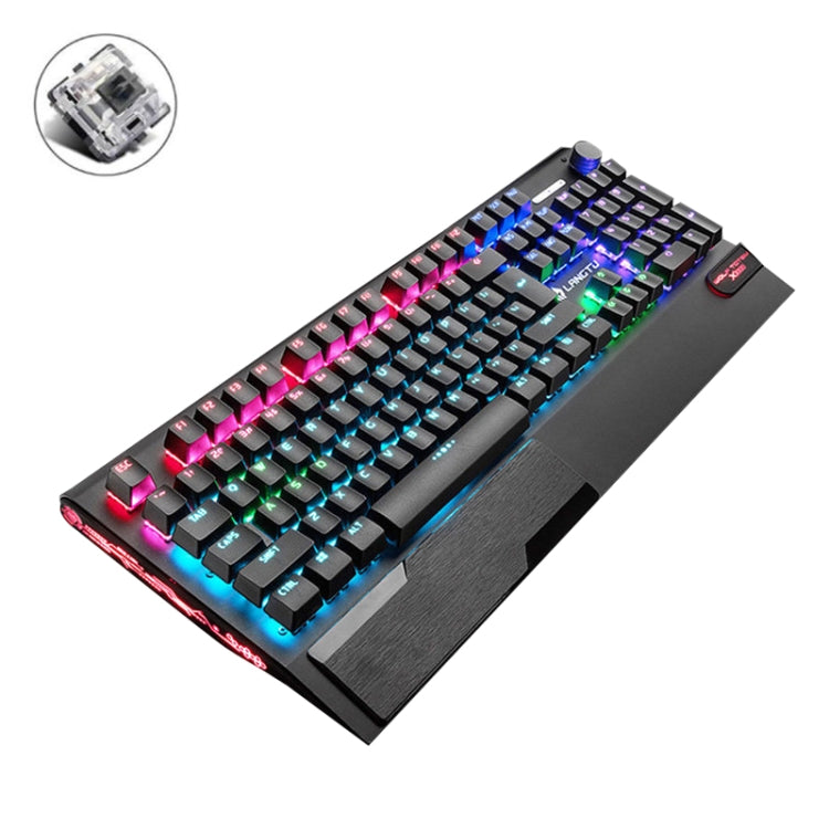 LANGTU K1000 104 Keys Luminous Wired Keyboard, Cable Length: 1.5m(Black Black Shaft Mixed Light) - Wired Keyboard by LANGTU | Online Shopping South Africa | PMC Jewellery | Buy Now Pay Later Mobicred