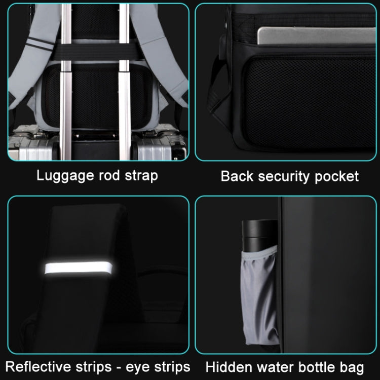 ABS Hard Shell Gaming Computer Backpack, Color: 17.3 inches (Black) - Backpack by PMC TechLife | Online Shopping South Africa | PMC TechLife