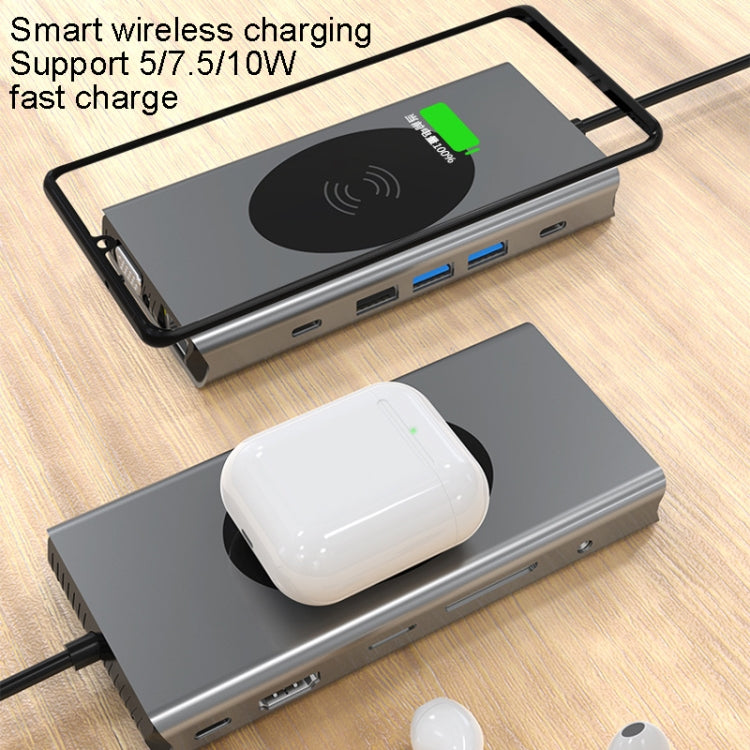 BX13V 13 In 1 Type-C Docking Station Wireless Charging Hub - USB HUB by PMC Jewellery | Online Shopping South Africa | PMC Jewellery
