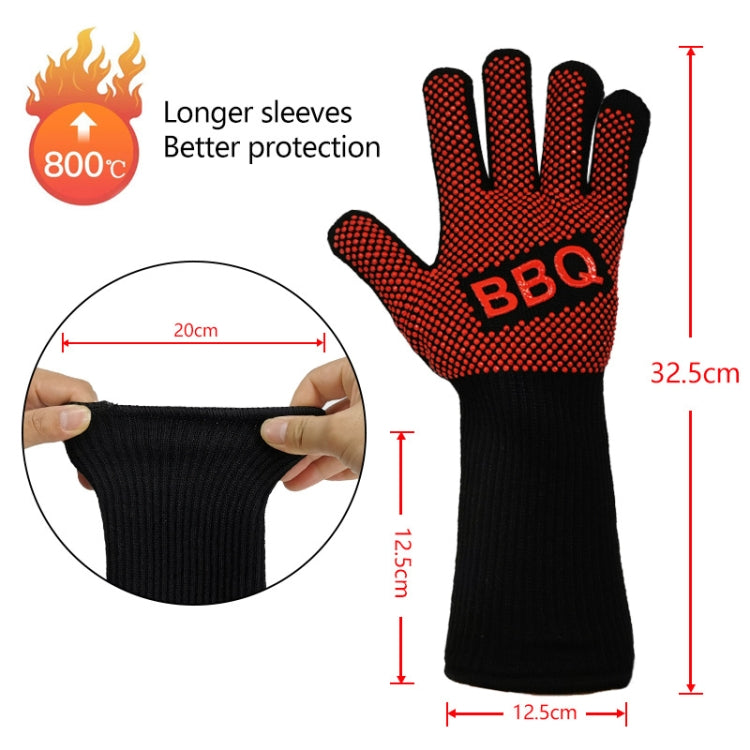 1 Pair High Temperature Resistant Silicone BBQ Gloves  Anti-Scalding Gloves(BBQ Red) - free shipping - PMC TechLife - Order now!