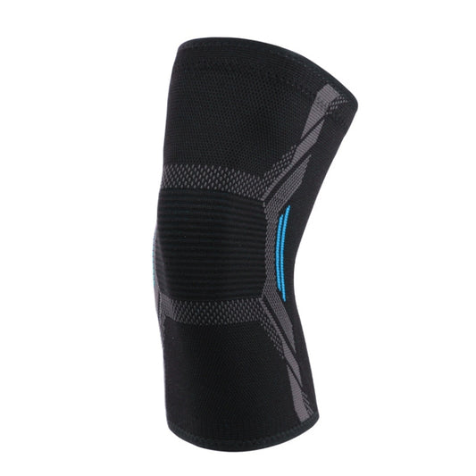 Nylon Sports Protective Gear Four-Way Stretch Knit Knee Pads, Size: L(Black Blue) - Sports Safety by PMC Jewellery | Online Shopping South Africa | PMC Jewellery | Buy Now Pay Later Mobicred