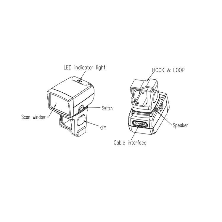 EVAWGIB DL-D604P QR Code Wireless Bluetooth Wearable Portable 360 Degree Ring Scanner - Portable Scanner by EVAWGIB | Online Shopping South Africa | PMC Jewellery | Buy Now Pay Later Mobicred