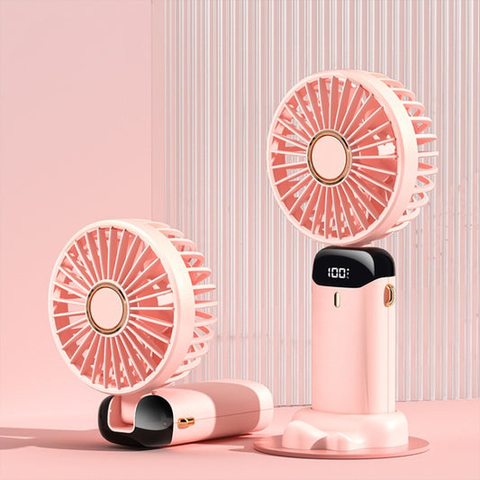 USB Handheld Digital Display Folding Aromatherapy Fan, Battery Capacity: 4000mAh(N15 Pink) - Electric Fans by PMC Jewellery | Online Shopping South Africa | PMC Jewellery | Buy Now Pay Later Mobicred