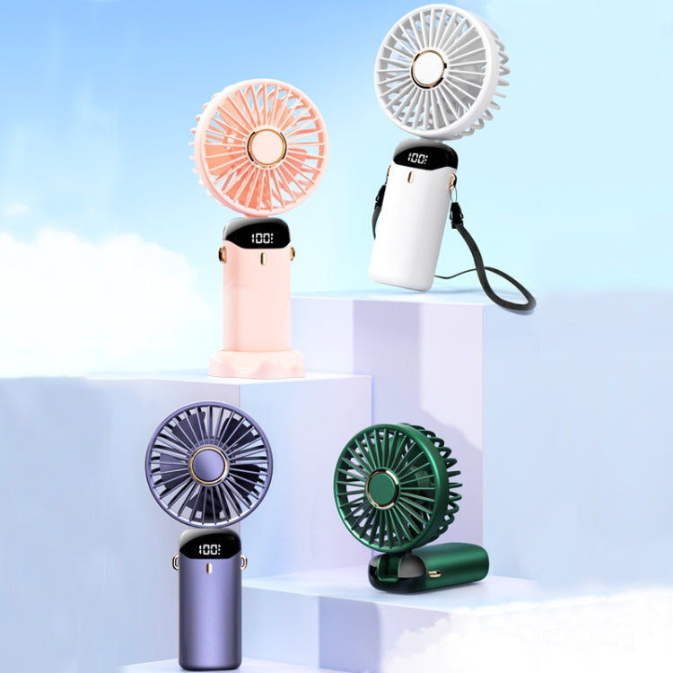 USB Handheld Digital Display Folding Aromatherapy Fan, Battery Capacity: 4000mAh(N15 Pink) - Electric Fans by PMC Jewellery | Online Shopping South Africa | PMC Jewellery | Buy Now Pay Later Mobicred