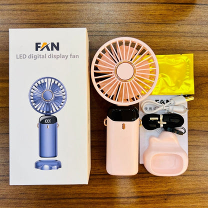 USB Handheld Digital Display Folding Aromatherapy Fan, Battery Capacity: 5000mAh(N15 Dark Green) - Electric Fans by PMC Jewellery | Online Shopping South Africa | PMC Jewellery | Buy Now Pay Later Mobicred