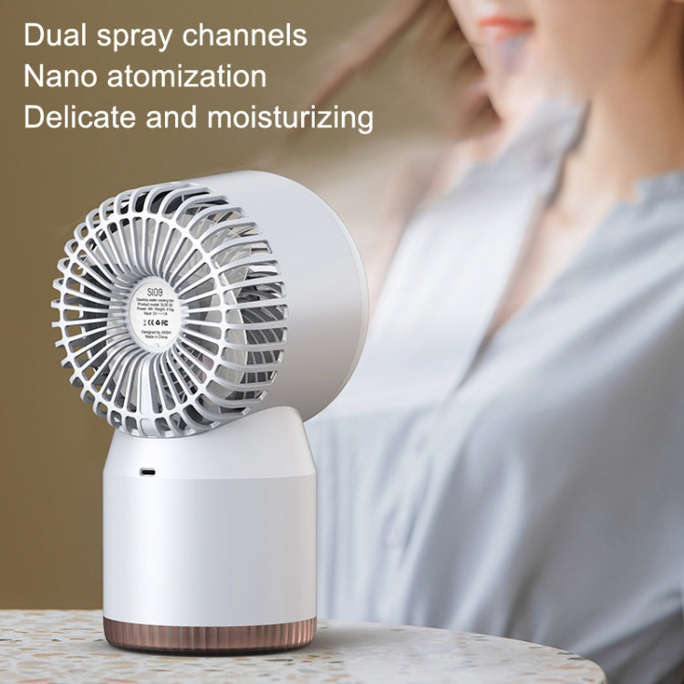 Spray Humidified LED Digital Display Office Home Fan, Style: 3600mAh Rechargeable(Blue) - Electric Fans by PMC Jewellery | Online Shopping South Africa | PMC Jewellery | Buy Now Pay Later Mobicred