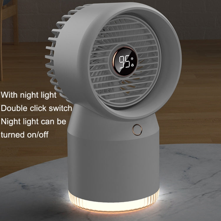 Spray Humidified LED Digital Display Office Home Fan, Style: 3600mAh Rechargeable(White) - Electric Fans by PMC Jewellery | Online Shopping South Africa | PMC Jewellery | Buy Now Pay Later Mobicred